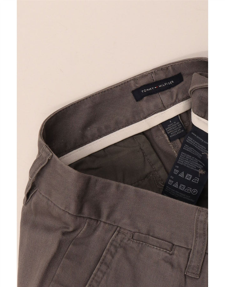 TOMMY HILFIGER Gerade geschnittene Damenhose US 4 Small W25 L22 Grau