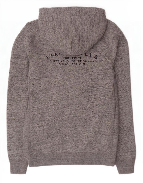 Jack Wills Herren-Kapuzenpullover mit Reißverschluss, klein, grau gefleckte Baumwolle