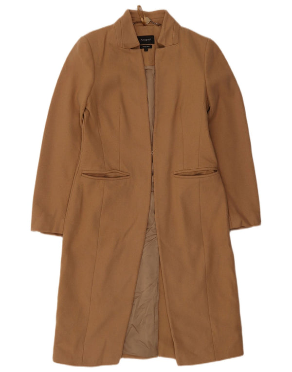 Marks & Spencer Womens Autograph Overcoat UK 8 Small Braune Wolle