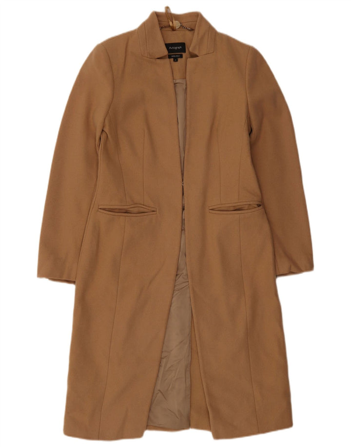 Marks & Spencer Womens Autograph Overcoat UK 8 Small Braune Wolle