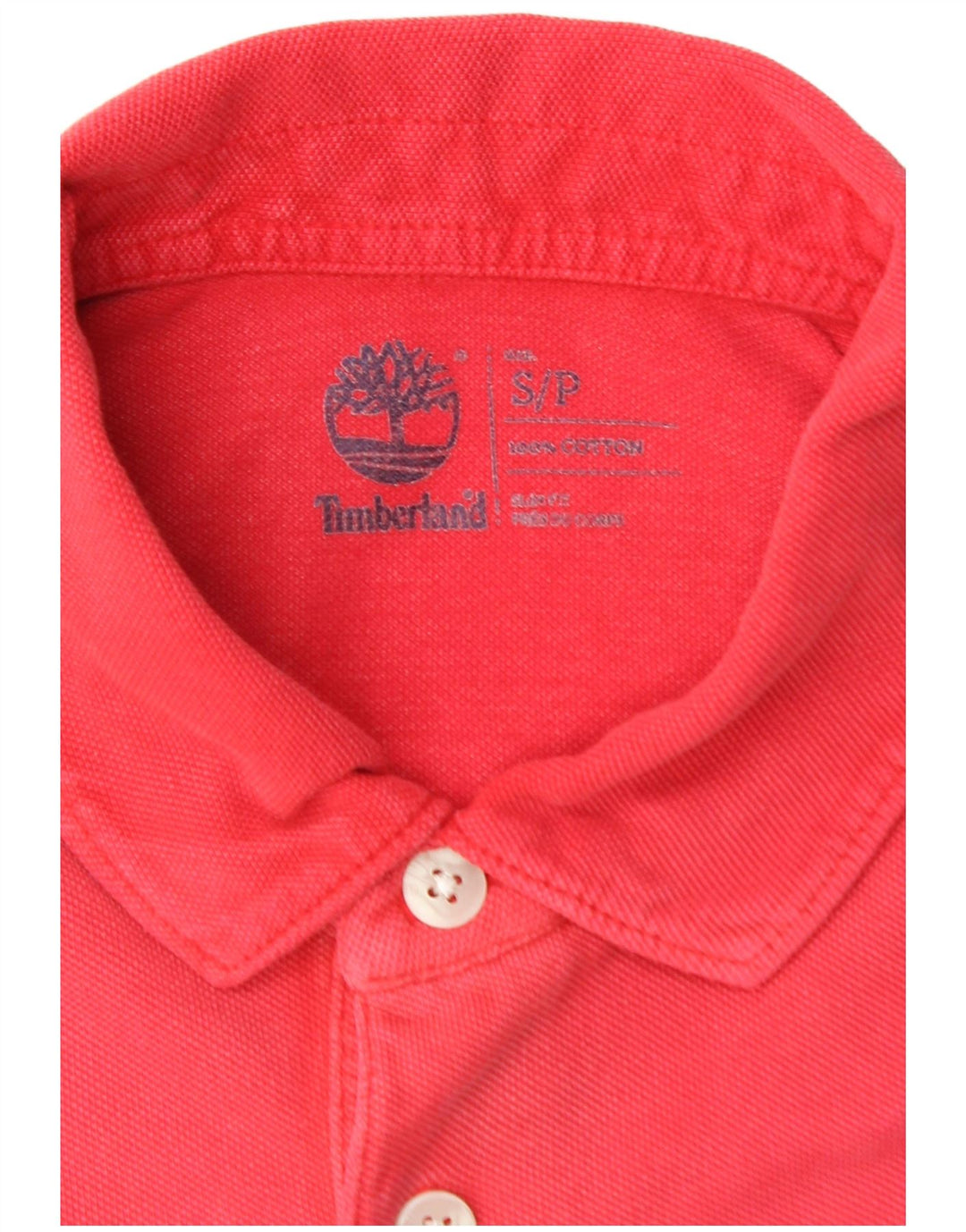 TIMBERLAND Mens Polo Shirt Small Red Cotton