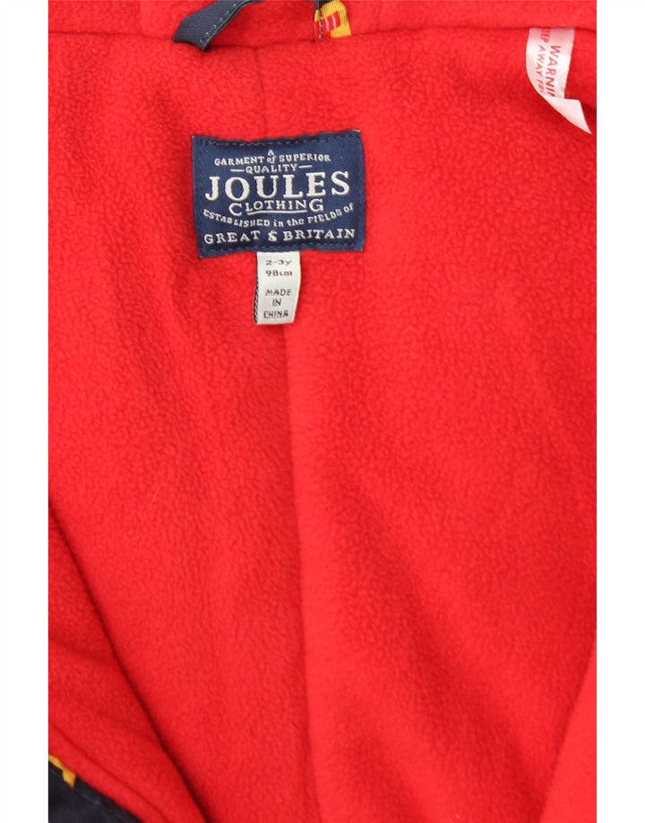 JOULES Jungen-Jumpsuit mit Kapuze draußen, 2–3 Jahre, marineblau, mit Tiermuster