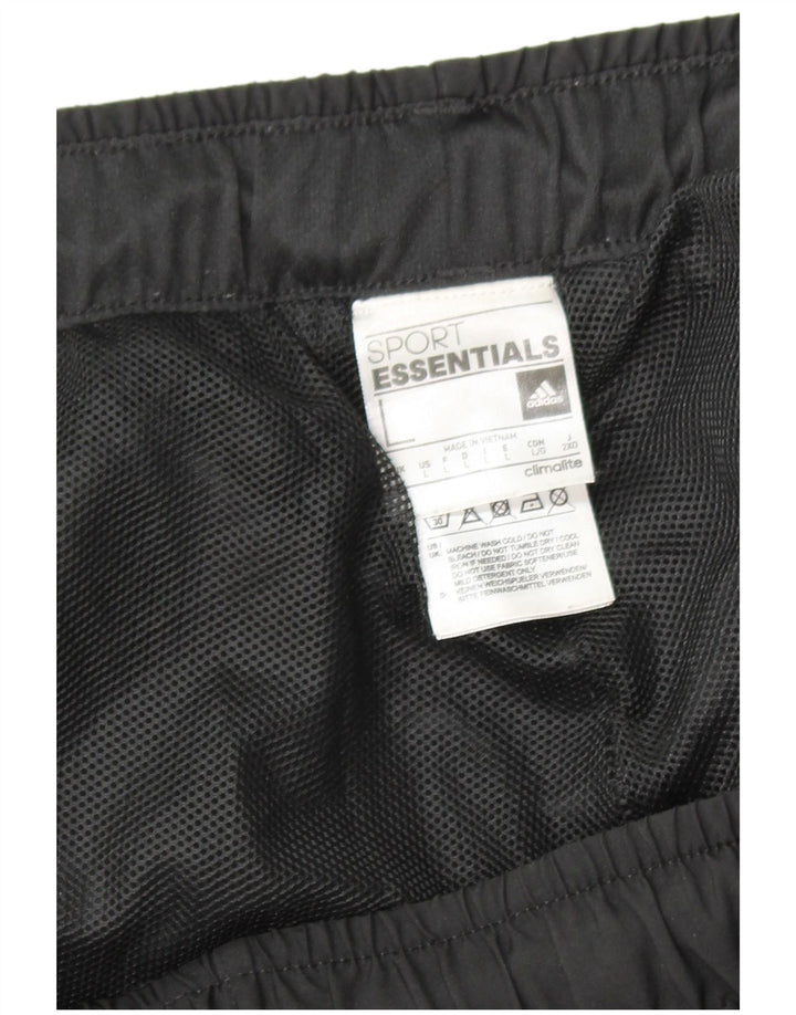 Adidas Herren-Trainingshose, groß, aus schwarzem Polyester