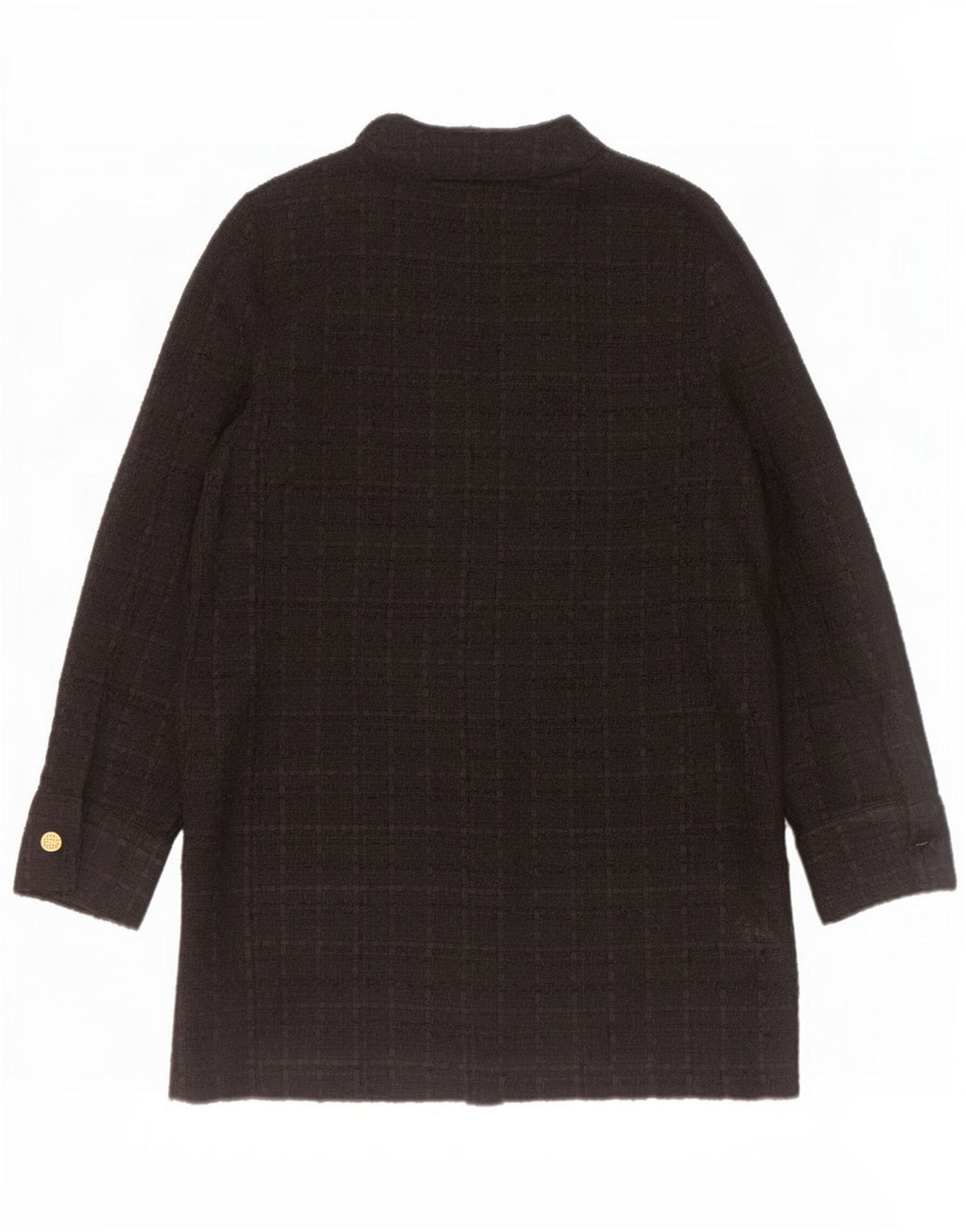 Zara Damen-Blazerjacke mit 6 Knöpfen, UK 14, mittelschwarz kariertes Polyester