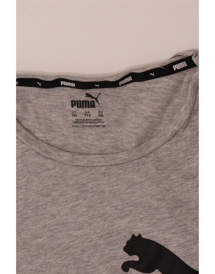 PUMA Womens Graphic T-Shirt Top UK 20 2XL Grey Vintage Puma and Second-Hand Puma from Messina Hembry 