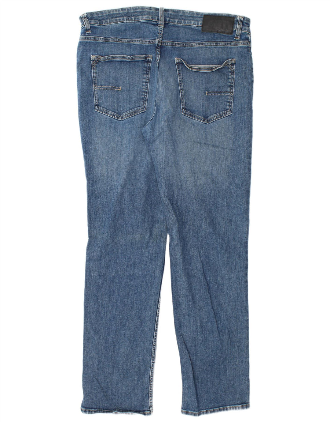 CALVIN KLEIN Herren Straight Jeans W36 L32 Blaue Baumwolle