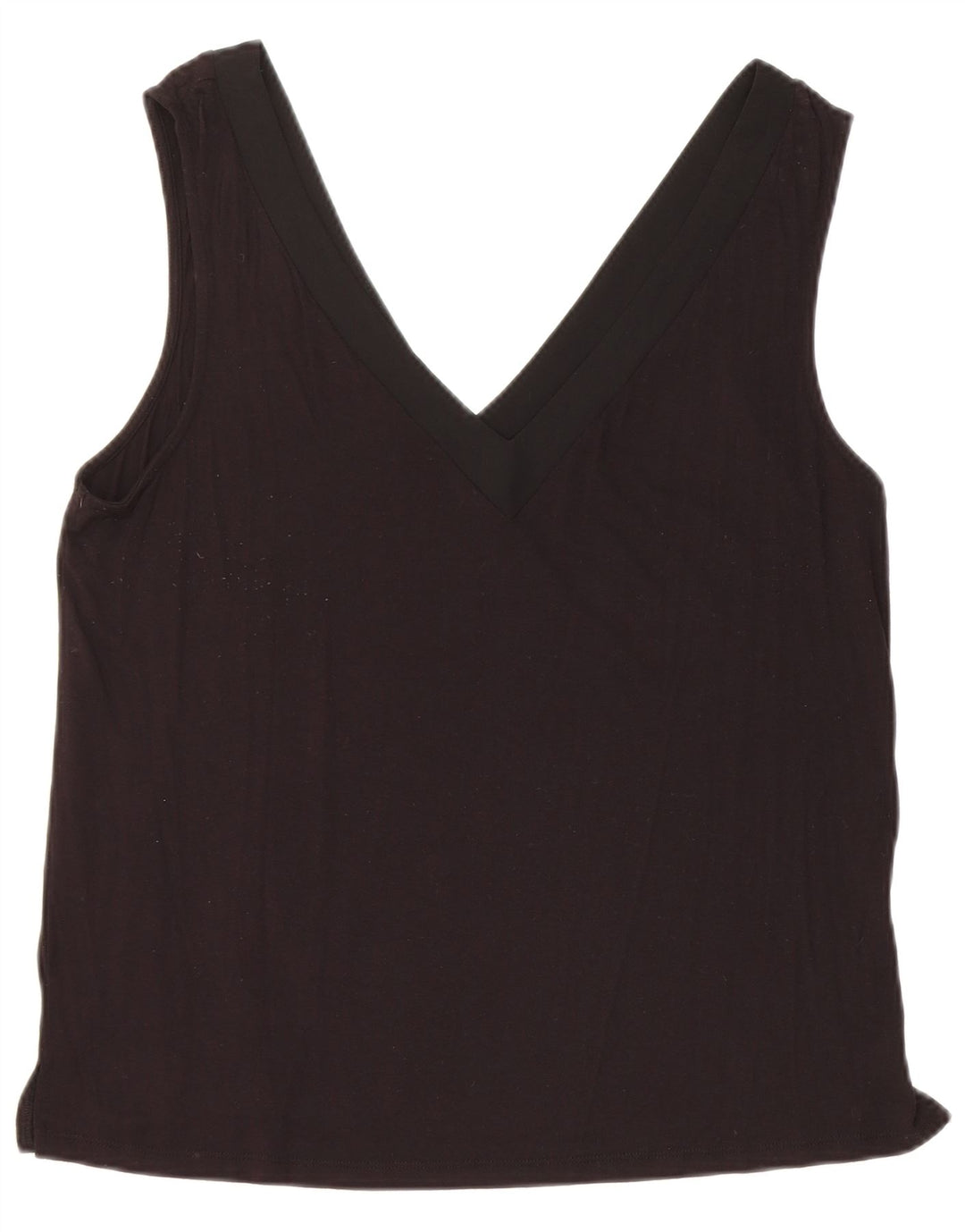 WAREHOUSE Damen Crop Vest Top UK 14 Mittelschwarze Viskose
