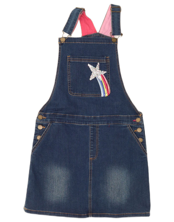JOULES Jeans-Latzkleid für Mädchen, 11–12 Jahre, blaue Baumwolle