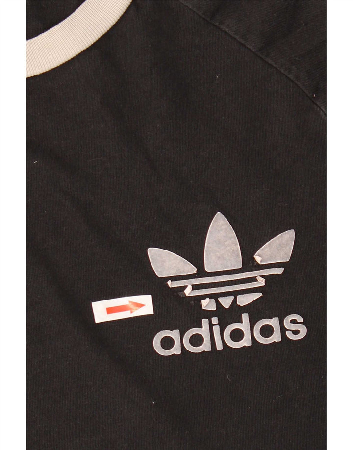 Adidas Herren T-Shirt Top Large Schwarz Colourblock Baumwolle