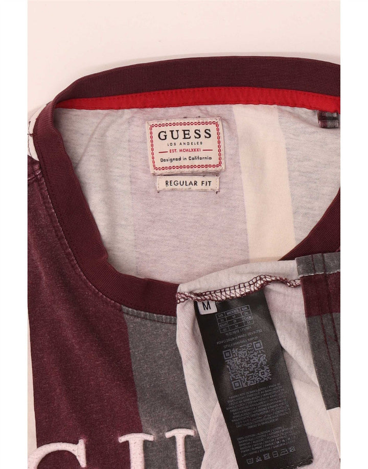 Guess Herren-T-Shirt mit normaler Passform, mittelgroß, mehrfarbig gestreift