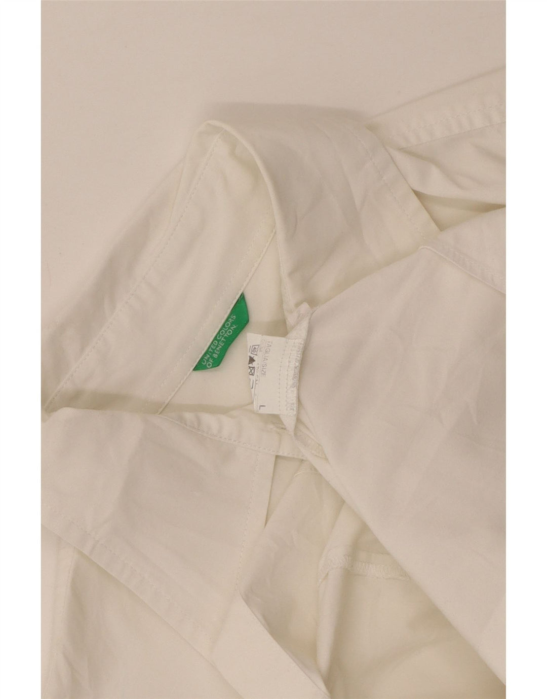 Benetton Damenhemd UK 14 Large Weiß
