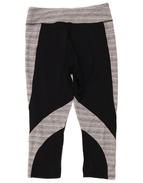 Champion Capri-Leggings für Damen, UK 18, XL, schwarz gestreift, Polyester