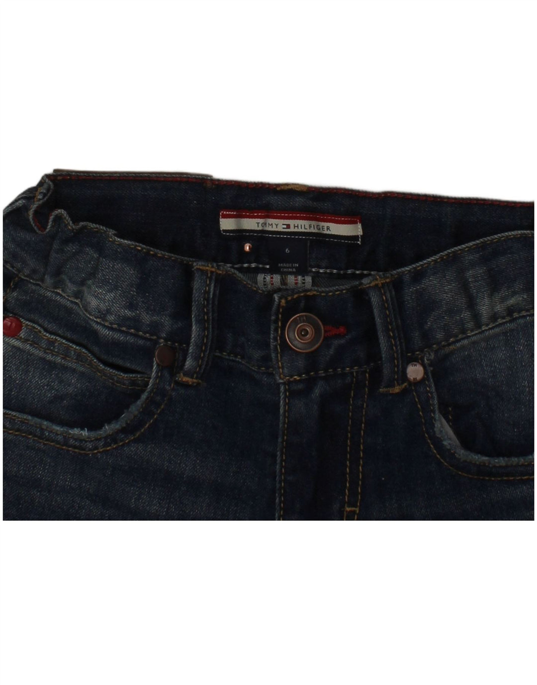 TOMMY HILFIGER Jungen Distressed Straight Jeans 5-6 Jahre W24 L20 Blau
