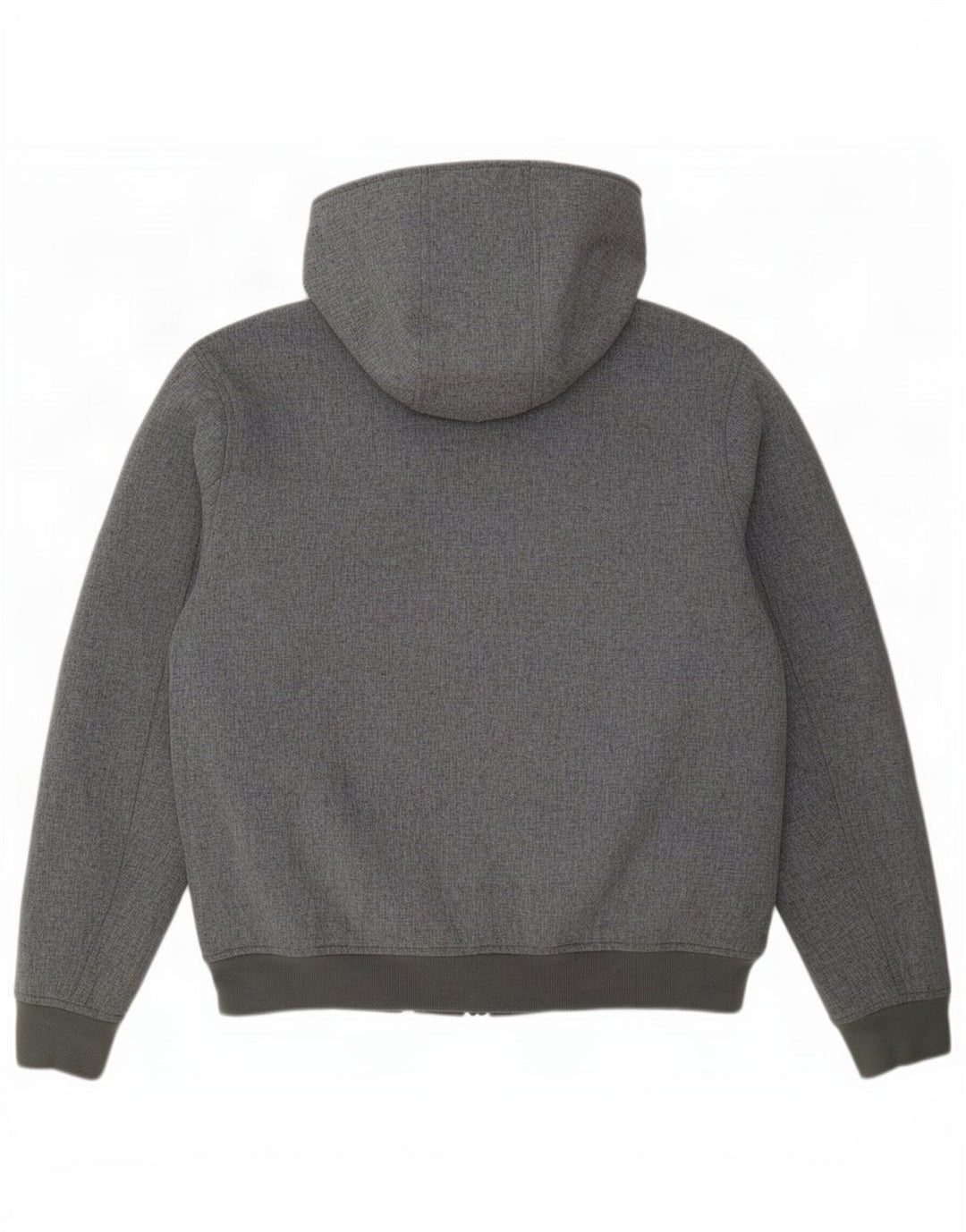 Tommy Hilfiger Herren-Kapuzenpullover mit Reißverschluss, mittelgraues Polyester