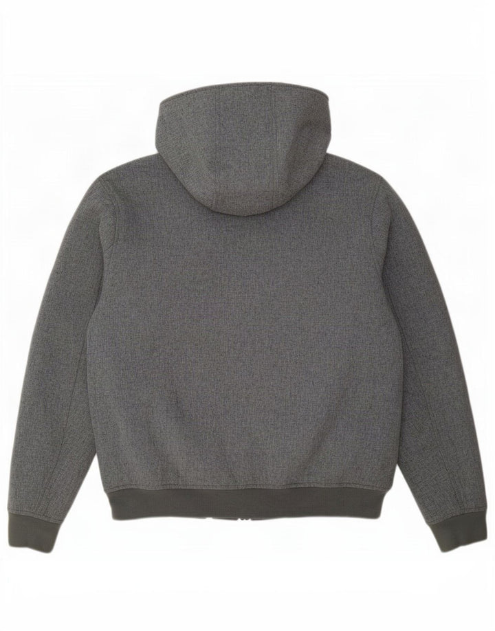 Tommy Hilfiger Herren-Kapuzenpullover mit Reißverschluss, mittelgraues Polyester