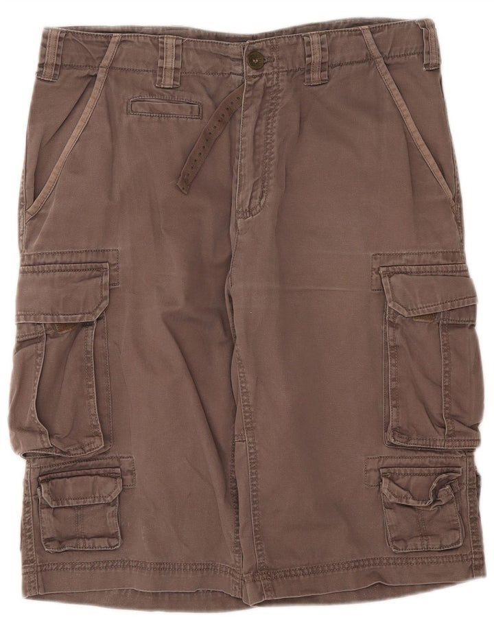 Russell Athletic Herren-Cargoshorts, Größe L, W34, graue Baumwolle
