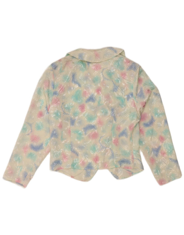 Vintage Damen Cardigan Top UK 14 Medium Mehrfarbig Tie Dye