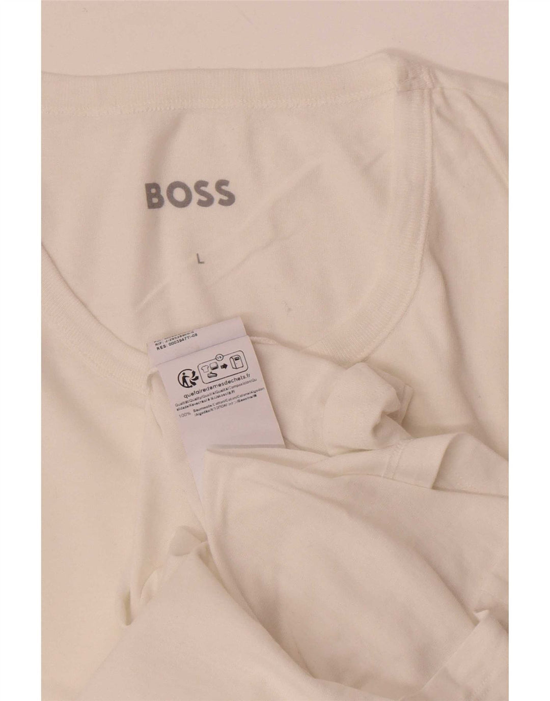 Hugo Boss Herren T-Shirt Top Große weiße Baumwolle