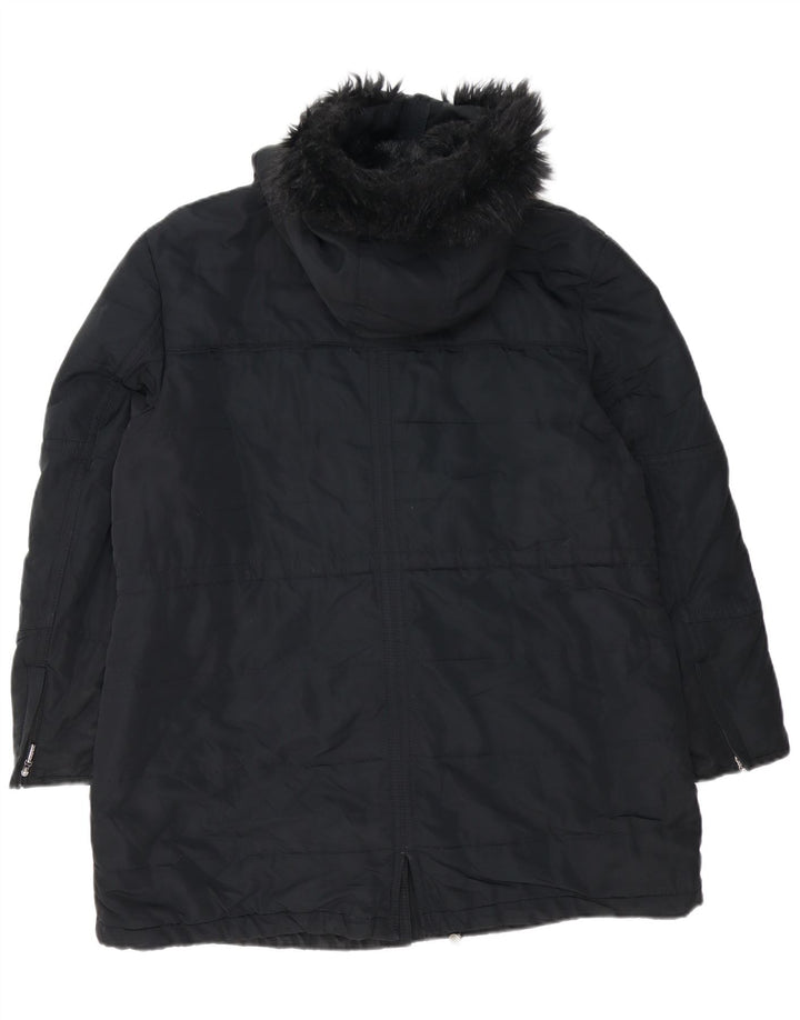 Marks & Spencer Damen Autograph Hooded Parka Jacke UK 18 XL Schwarz