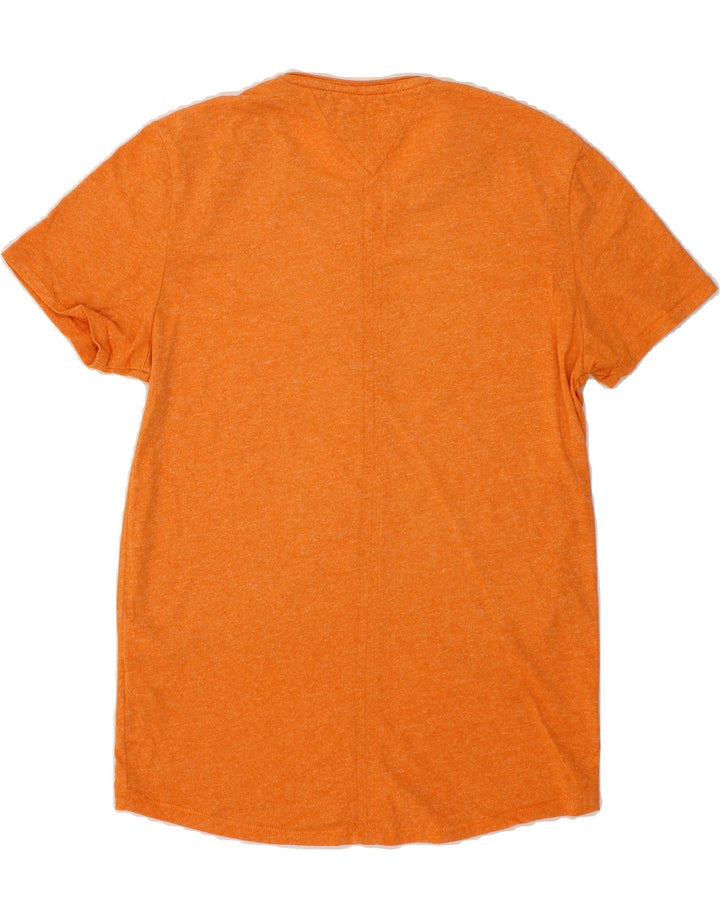 TOMMY HILFIGER Mens T-Shirt Top Small Orange Cotton Vintage Tommy Hilfiger and Second-Hand Tommy Hilfiger from Messina Hembry 
