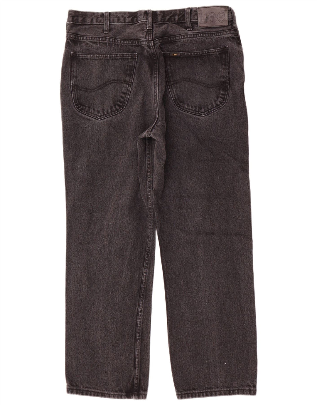 Lee Herren Brooklyn Comfort Straight Jeans W38 L30 Graue Baumwolle