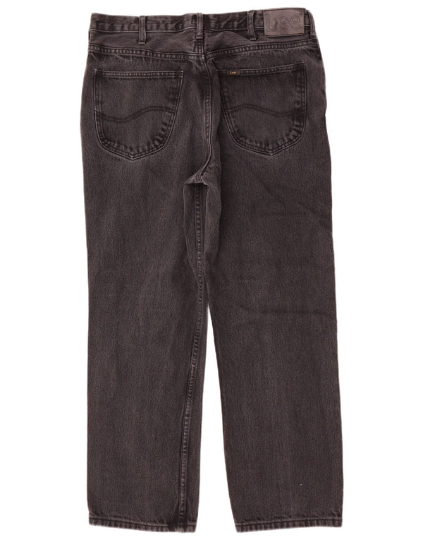 Lee Herren Brooklyn Comfort Straight Jeans W38 L30 Graue Baumwolle