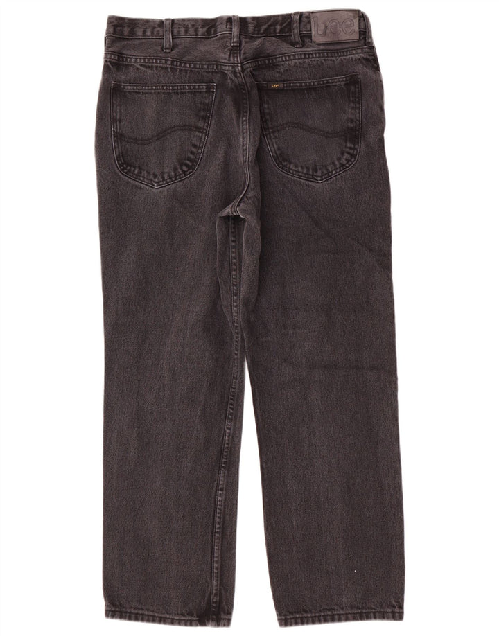 Lee Herren Brooklyn Comfort Straight Jeans W38 L30 Graue Baumwolle