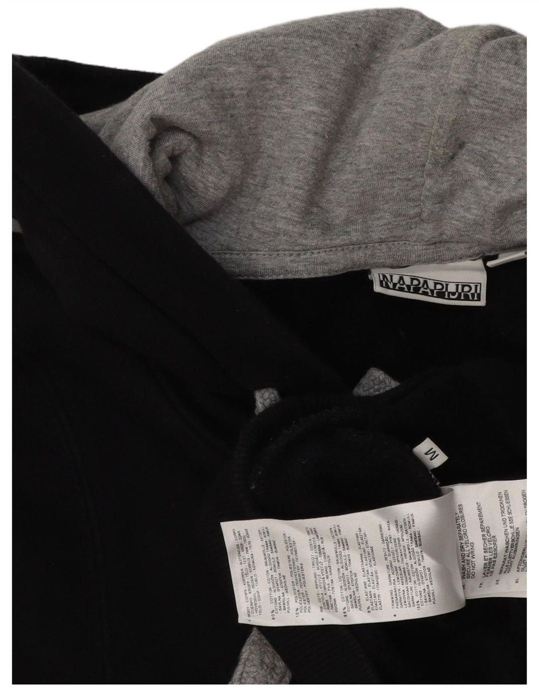 NAPAPIJRI Herren-Kapuzenpullover mit Grafik, mittelschwarz, Baumwolle