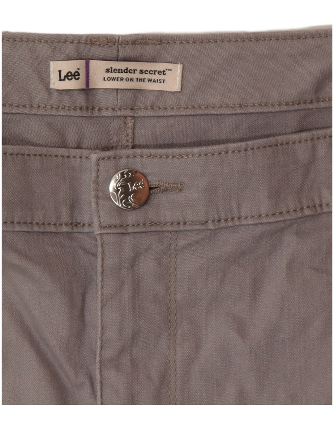 LEE Damen Slender Secret Casual Shorts W40 2XL Grau