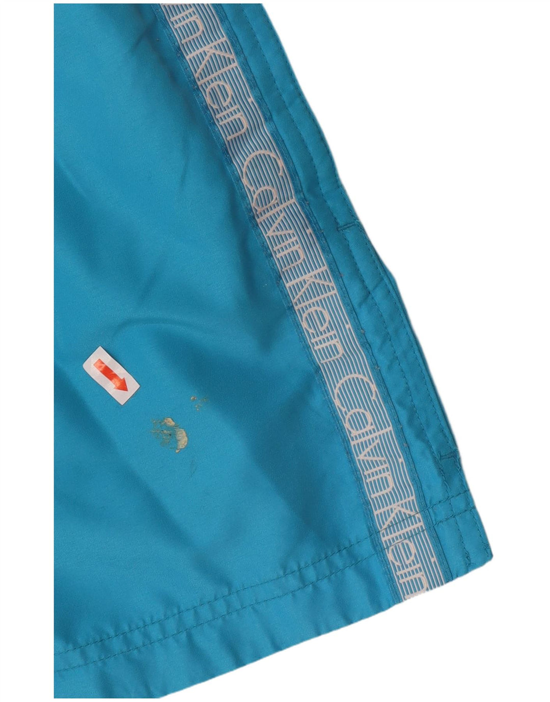 CALVIN KLEIN Herren Badeshorts mit Grafik, Größe L, Blau, Polyester