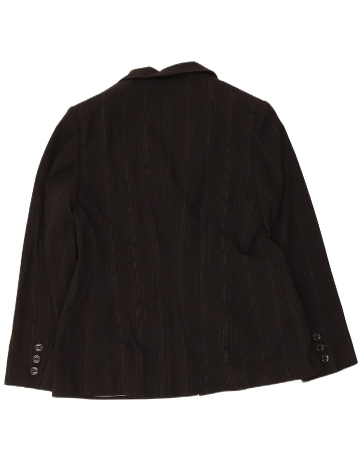 Marks & Spencer Damen-Blazer mit 2 Knöpfen, Gr. 16, groß, schwarz gestreift