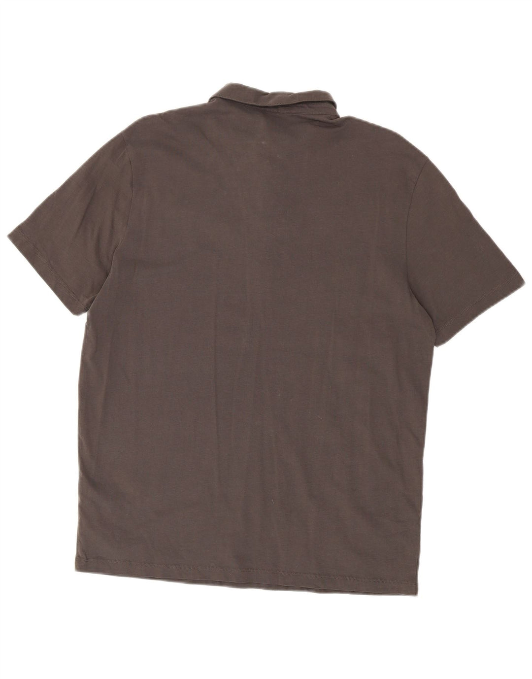 All Saints Herren-Poloshirt mit normaler Passform, XL, graue Baumwolle
