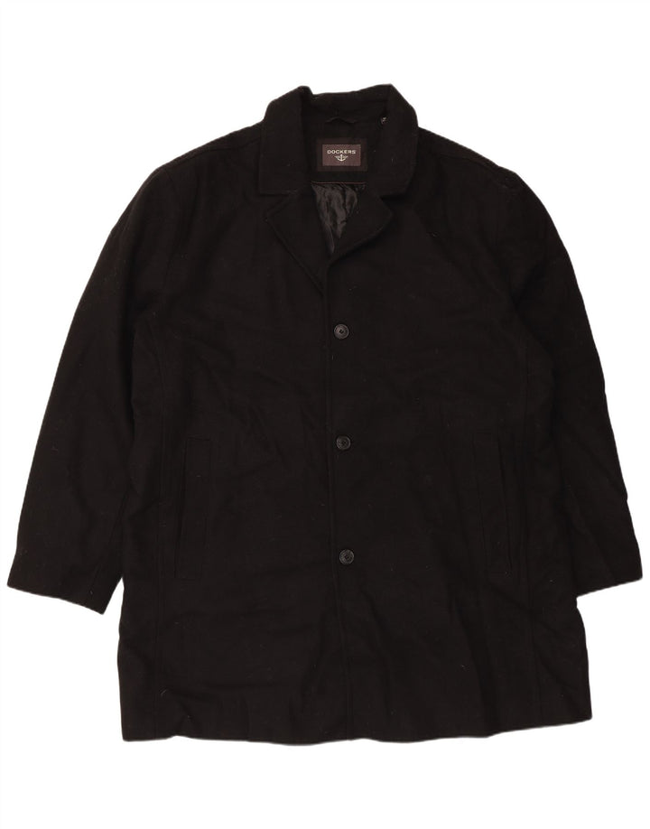 Dockers Herrenmantel UK 44 2XL Schwarze Wolle