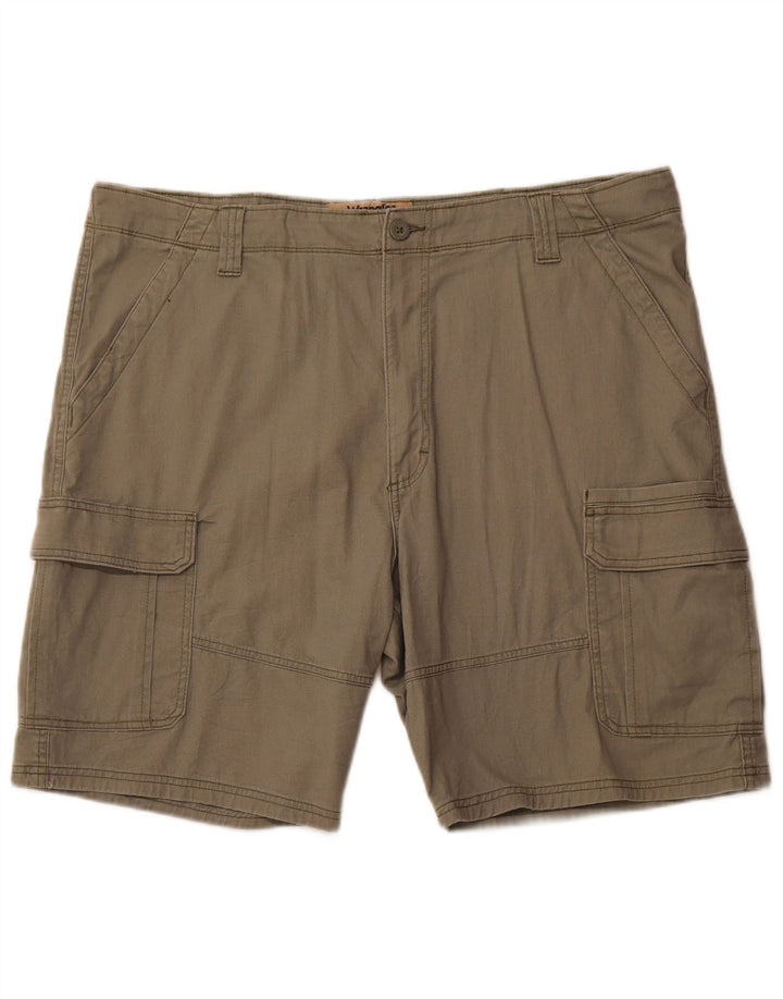 WRANGLER Herren Cargoshorts W40 XL Khaki Baumwolle