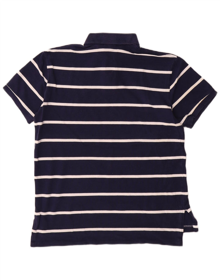 Polo Ralph Lauren Herren-Poloshirt mit individueller Passform, mittleres Marineblau gestreift