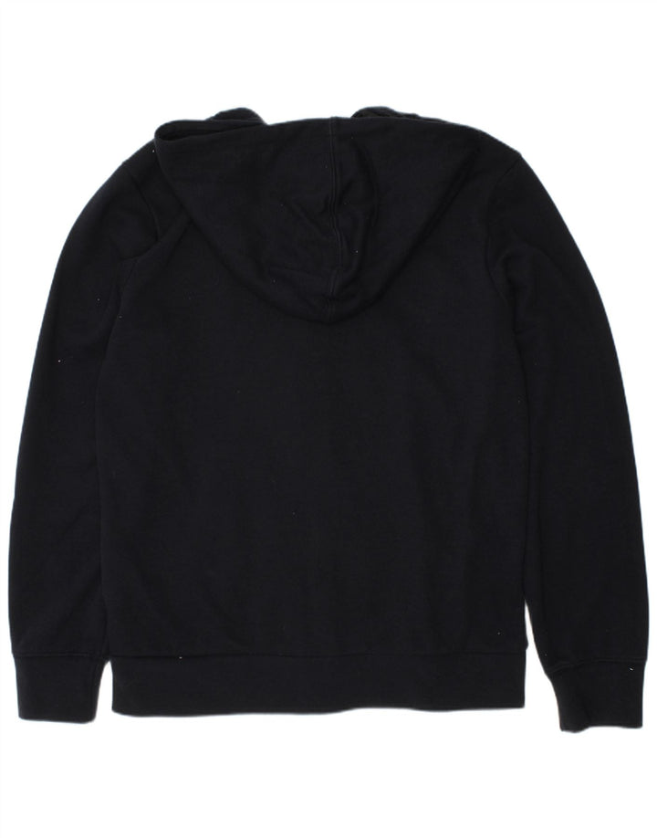 CHAMPION Boys Graphic Zip Hoodie Sweater 9-10 Years Medium  Navy Blue