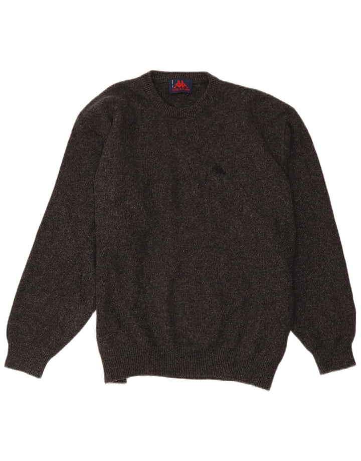 Kappa Herren-Pullover mit Rundhalsausschnitt, XL, graue Wolle