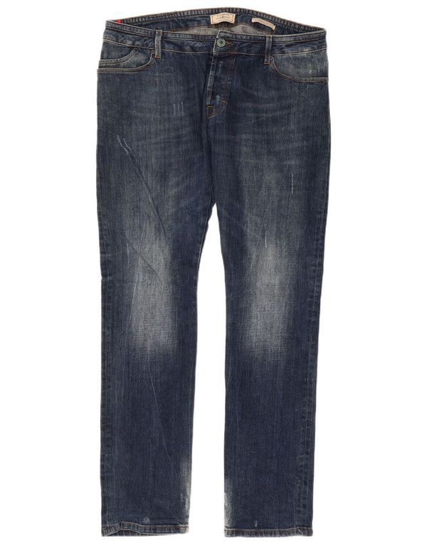 Zu Elements Herren Super Slim Jeans W36 L34 Blaue Baumwolle