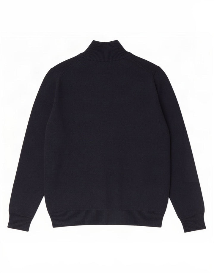 Coast Herren-Pullover mit Reißverschluss am Hals, große marineblaue Wolle