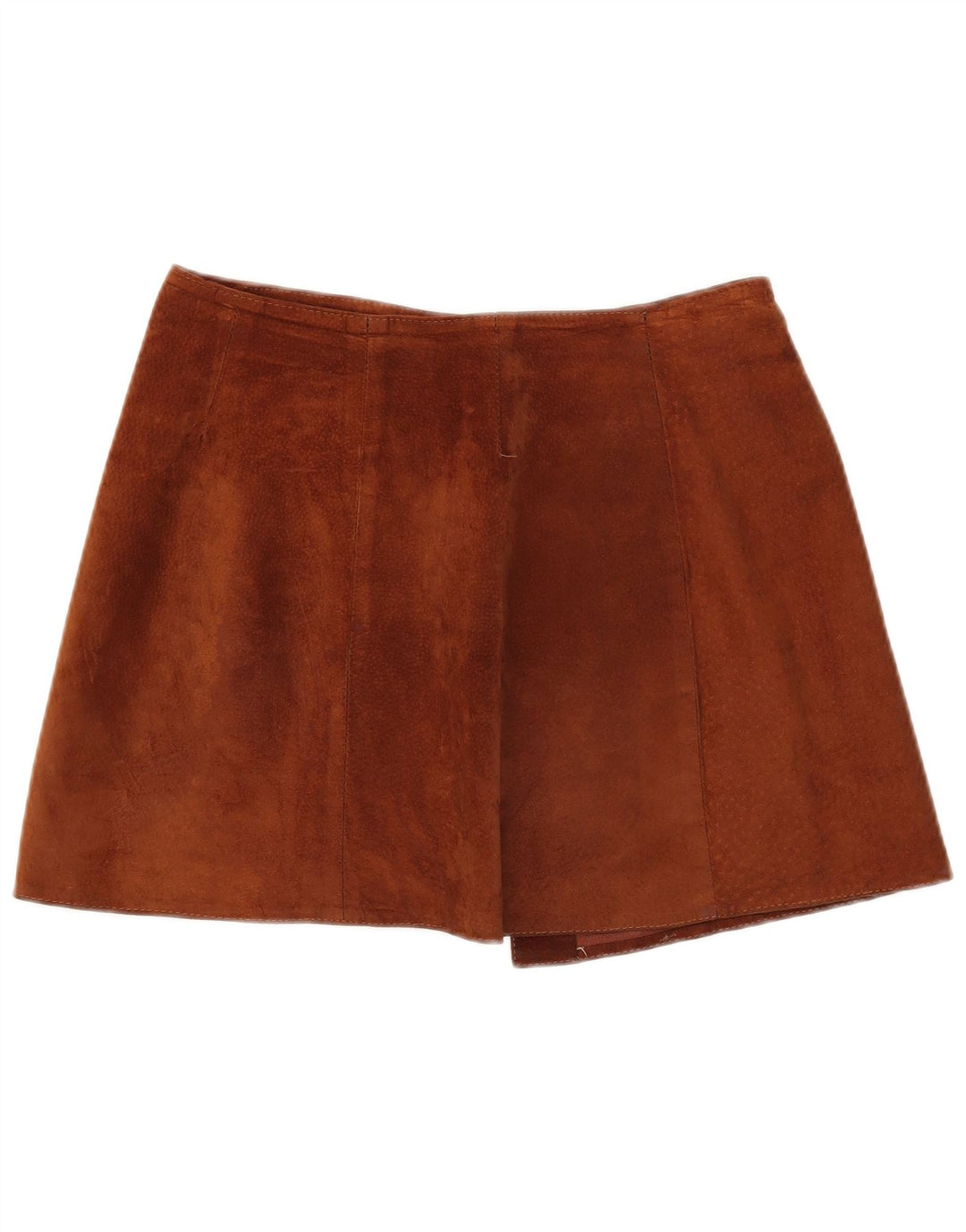 Vintage Damen Wildlederrock Groß W32 Braunes Leder