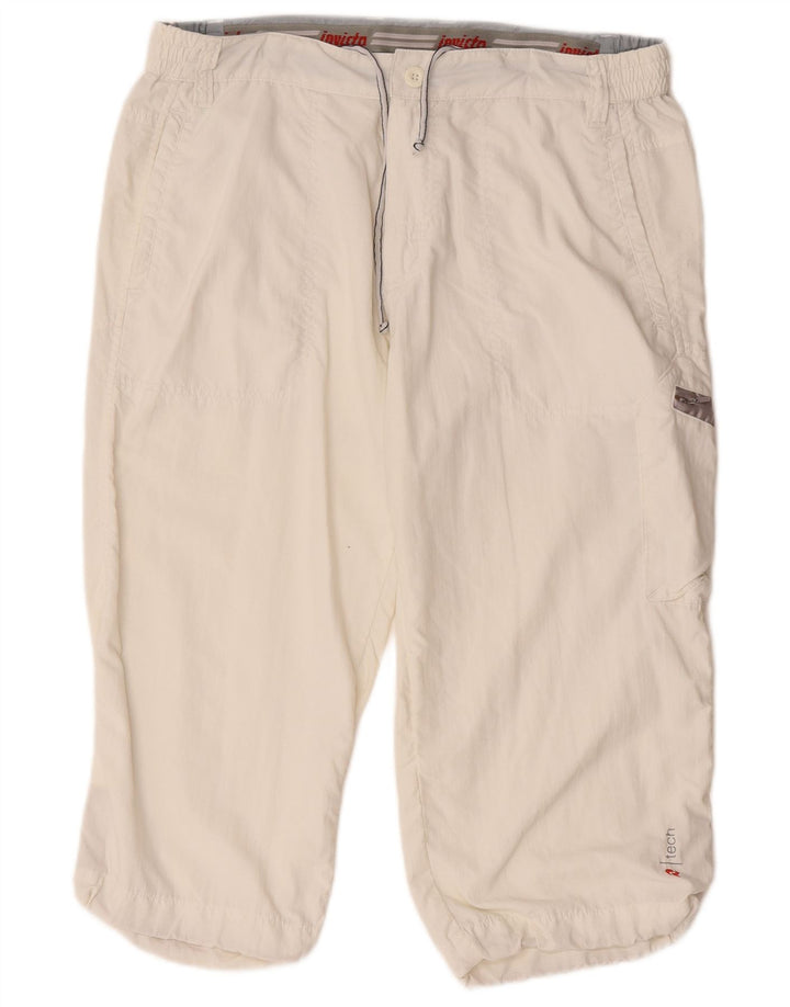 Invicta Herren Cargo-Bermudashorts, Größe L, W34, Weiß, Polyamid