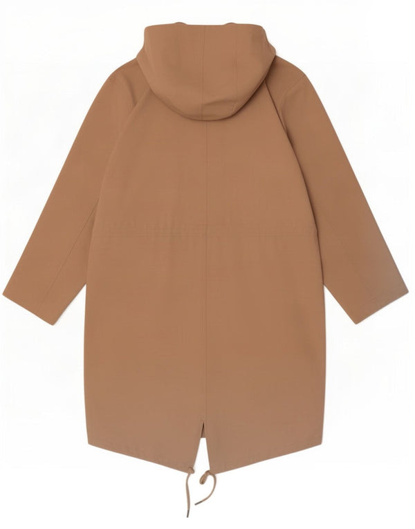 Whistles Damen-Parka mit Kapuze, UK 10, Größe S, Beige, Baumwolle