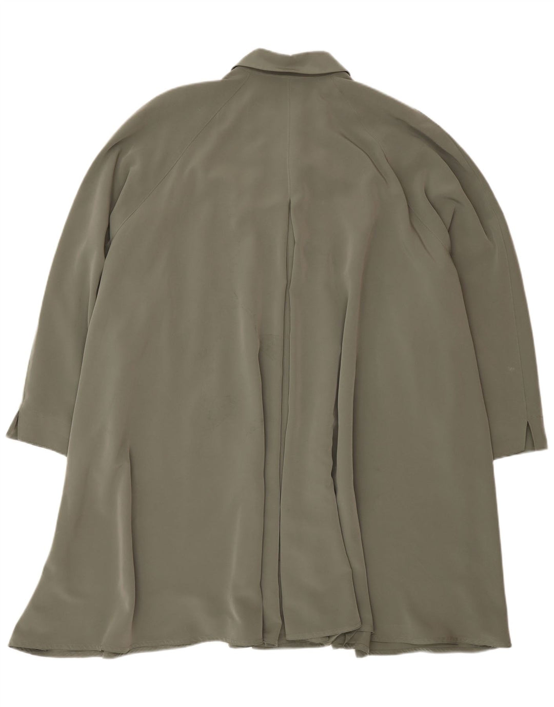 Vintage Damen Loose Fit Overcoat UK 20 2XL Grün Polyester