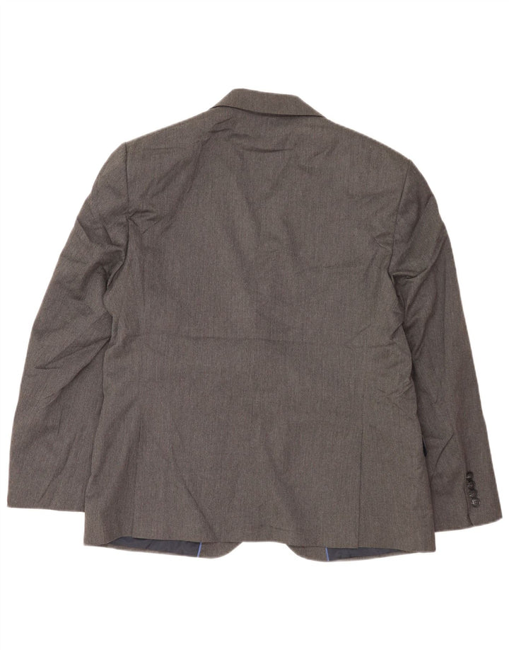 Marks & Spencer Herren-Blazer mit 2 Knöpfen, IT 42, XL, Grau, Polyester
