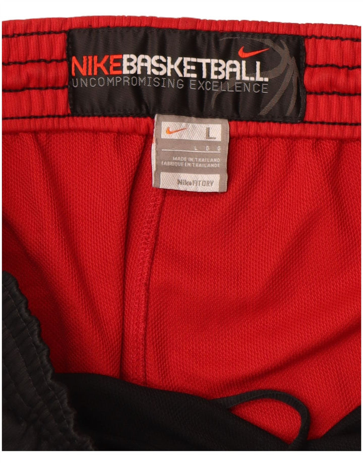 Nike Herren-Sportshorts mit Grafik, groß, schwarzes Farbblock-Polyester