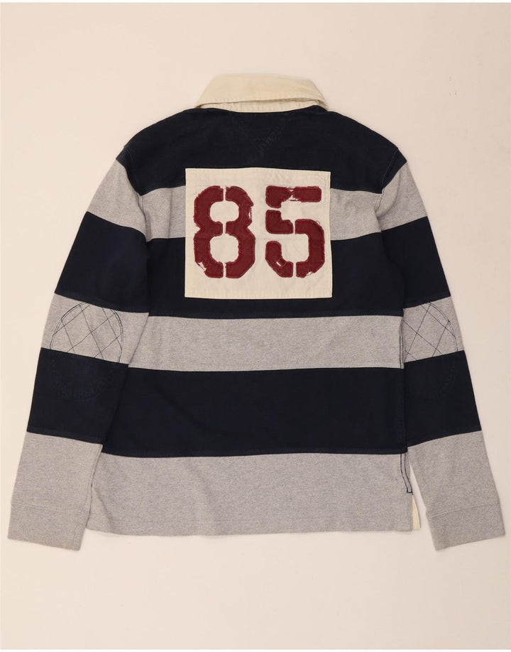 TOMMY HILFIGER Grafisches Rugby-Poloshirt für Herren, groß, marineblau gestreift