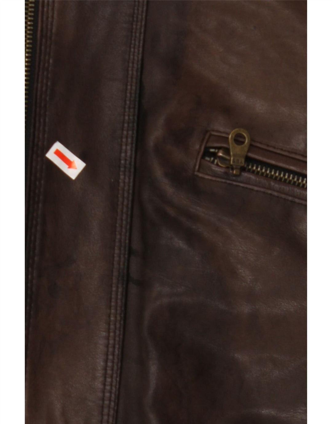 VINTAGE Herren Lederjacke IT 50 Großes braunes Leder