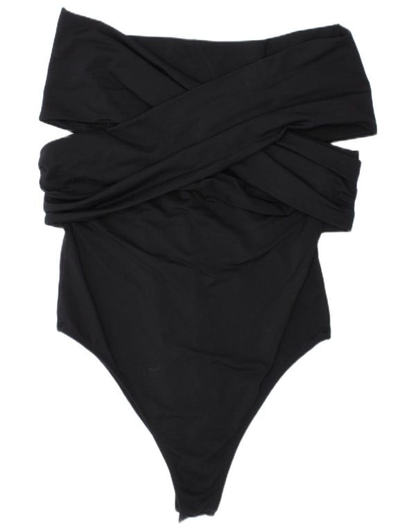 Trägerlose Damen-Bademode von Zara, groß, aus schwarzem Polyamid