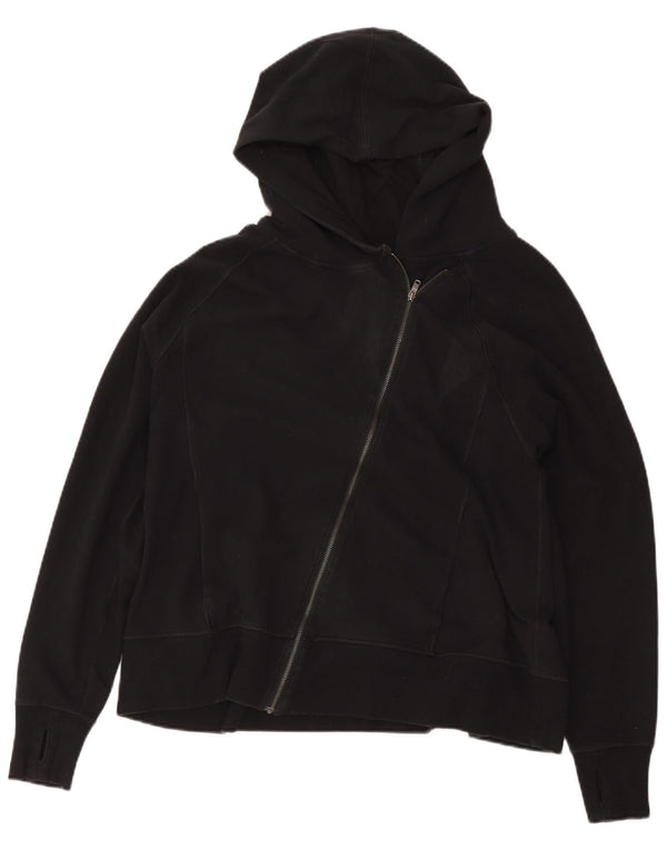 Nike Damen Zip Hoodie Pullover UK 18 XL Schwarz Baumwolle
