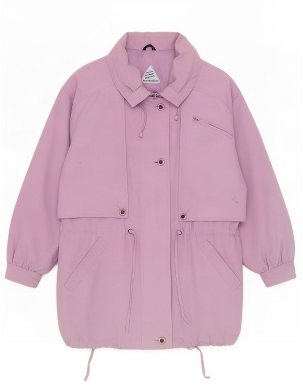 C & A Damen Übergroßer Windjacke-Mantel EU 42 Large Lila Polyester